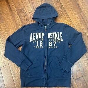 Aeropostale 1987 Heritage full-zip navy hoodie size s